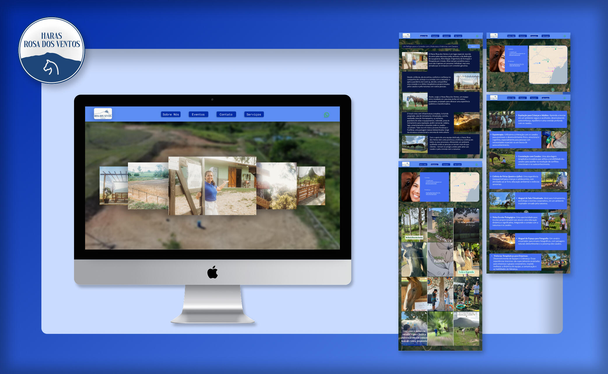 Site encomendado por uma empresa que almejava um ambiente onde poderia mostrar as terapia ofertadas e o que elas proporcionam. Mantendo a estética de um lugar saudável, relaxante, tendo a conexão com os animais no centro.